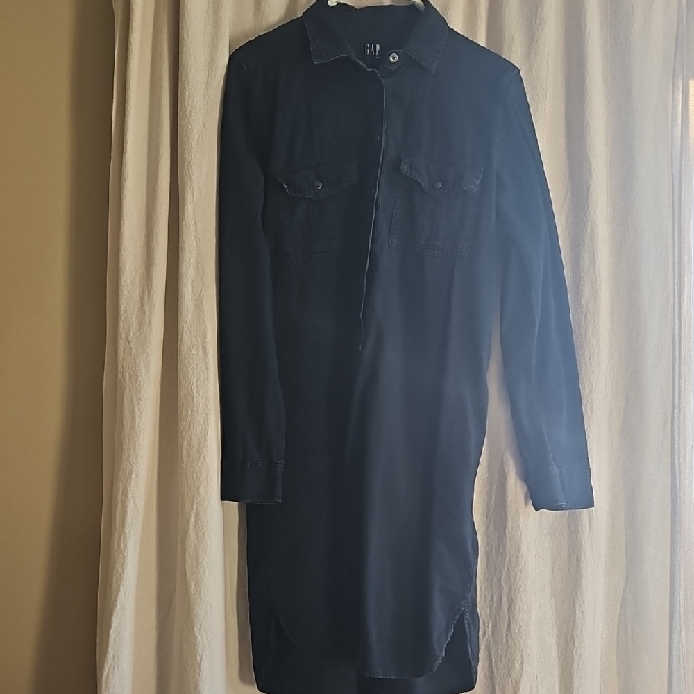 GAP Women's Dark Blue Long Sleeve Dress